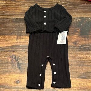 NWT Black Ribbed Baby Outfit